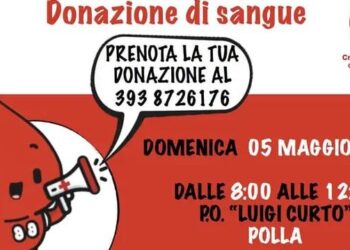 Ritornano le donazioni di sangue al “Curto” di Polla. Ancora pochi giorni per aderire