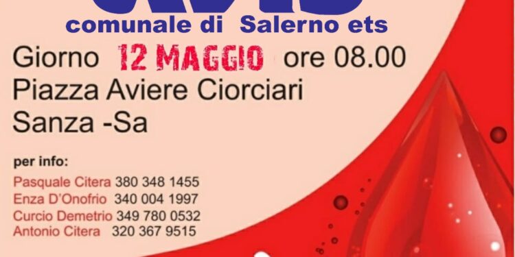 A Sanza una giornata dedicata alla raccolta di sangue