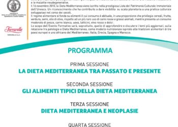 All’istituto “Sacco” di Sant’Arsenio con un convegno sulla Dieta Mediterranea