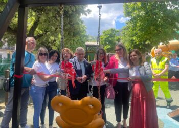 Festa di Primavera: a Sant’Arsenio l’inaugurazione di un’altalena inclusiva