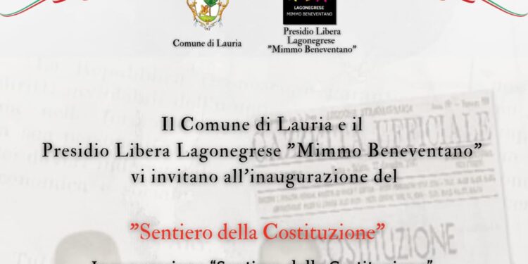 A Lauria inaugurazione del ”Sentiero della Costituzione”  