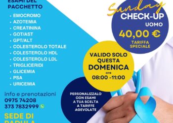 Il Centro Analisi Biochimica organizza il “Sunday Chek-up” nelle sedi di Padula e Battipaglia