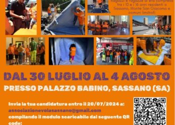 A Sassano il prossimo campo scuola per ragazzi organizzato dalla protezione civile Gruppo Lucano