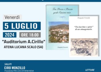 “Immagini, sentimenti e storie” ad Atena Lucana: presentazioni degli scritti di Pasquale Fressola