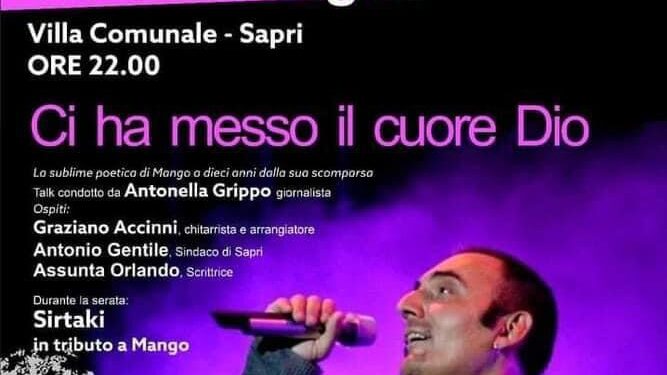 A Sapri un talk per ripercorrere la vicenda umana e musicale di Mango nel decennale della sua scomparsa