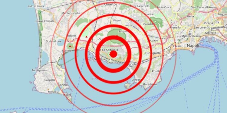 Sciame sismico in corso nei Campi Flegrei. Magnitudo massima 2.9