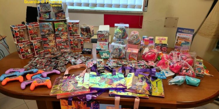 Sequestrati nel salernitano 5 mila prodotti non sicuri destinati ai bambini