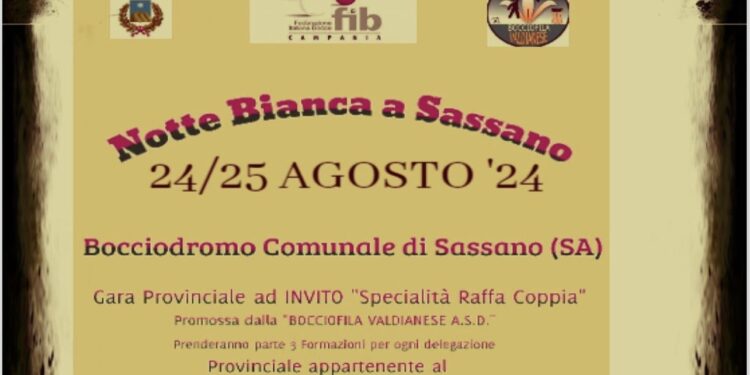 A Sassano la notte bianca del torneo di bocce