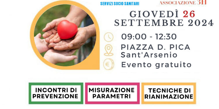 Sant’Arsenio: domani ritorna la “Giornata del Cuore” organizzata da A.VO.SA e Associazione 3H