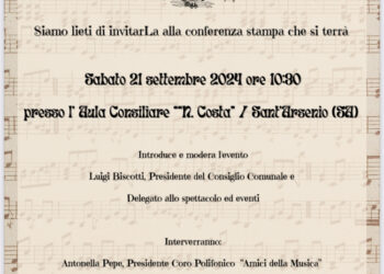 Sant’Arsenio: sabato presentazione dei festeggiamenti per il 50esimo anniversario del coro “Amici della Musica” 