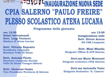 Formazione e Istruzione: Atena Lucana inaugura la scuola per adulti italiani e stranieri