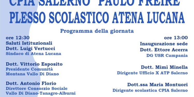 Formazione e Istruzione: Atena Lucana inaugura la scuola per adulti italiani e stranieri
