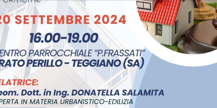 Decreto salva casa: domani incontro a Teggiano dell’organizzazione geometri di Salerno