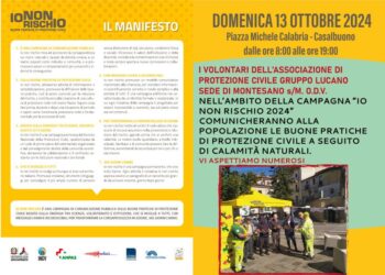 A Casalbuono “Io non rischio”: la campagna sulle calamità naturali della Protezione Civile Gruppo Lucano