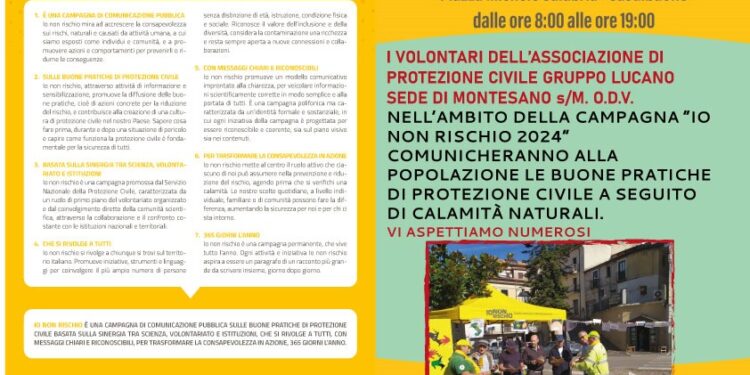 A Casalbuono “Io non rischio”: la campagna sulle calamità naturali della Protezione Civile Gruppo Lucano