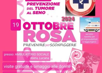 Ottobre rosa nel Vallo di Diano: visite gratuite al seno ad Atena Lucana e Teggiano