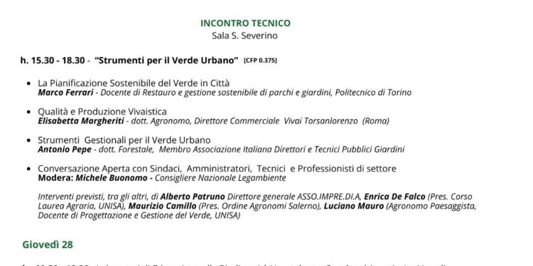“Non basta un albero”: il convegno sulla gestione del verde urbano alla Certosa di Padula