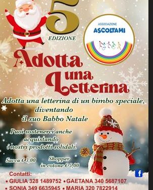Ritorna “Adotta una Letterina”: quinta edizione dell’iniziativa organizzata dall’associazione “Ascoltami”