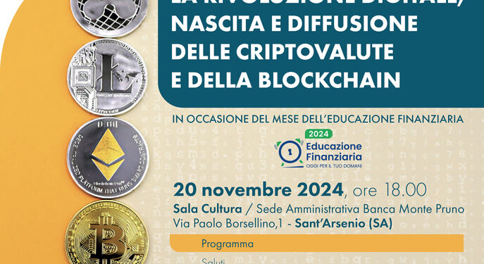 Seminario sulle criptovalute e blockchain organizzato dalla Banca Monte Pruno, Siat e Rotary E-Club Film & Friends