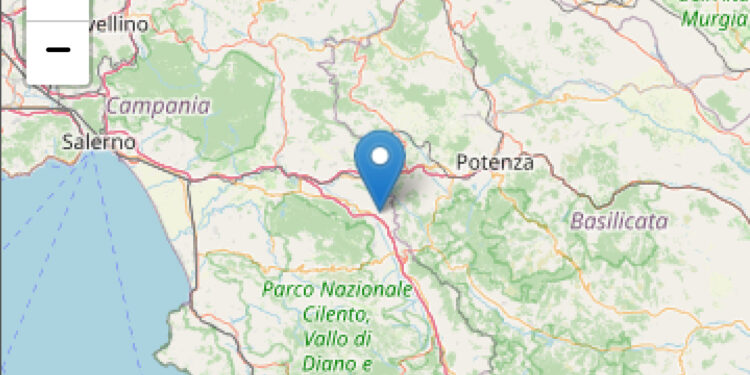 Scossa di terremoto con epicentro a Polla