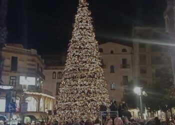 A Salerno l’Albero in Piazza Portanova non si accende e De Luca si arrabbia