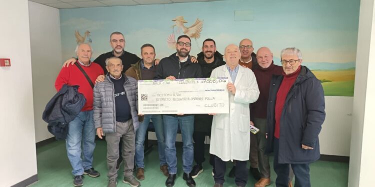 Vince lo sport solidale: donati 7.000 euro alla pediatria del “Curto” dai club tifosi del Vallo di Diano