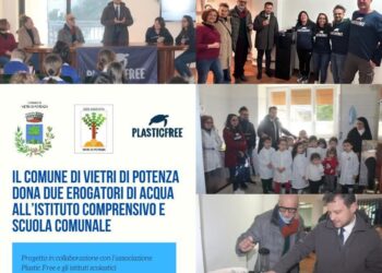 Vietri di Potenza si conferma “Plastic Free”: inaugurati due erogatori d’acqua nelle scuole