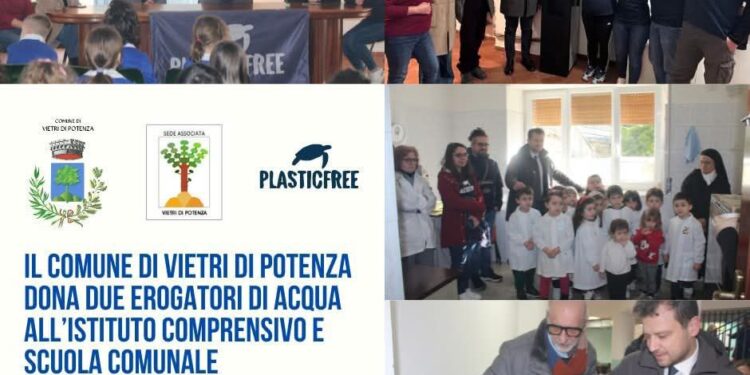 Vietri di Potenza si conferma “Plastic Free”: inaugurati due erogatori d’acqua nelle scuole