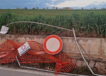 Strada chiusa per pericolo frana a Sicignano: ignoti tolgono la segnaletica e la attraversano. L’indignazione del sindaco