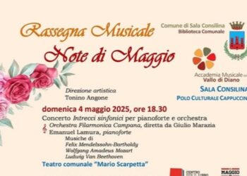 “Note di maggio”: tre domeniche di musica, cultura e memoria a Sala Consilina