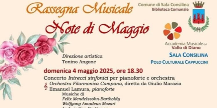“Note di maggio”: tre domeniche di musica, cultura e memoria a Sala Consilina