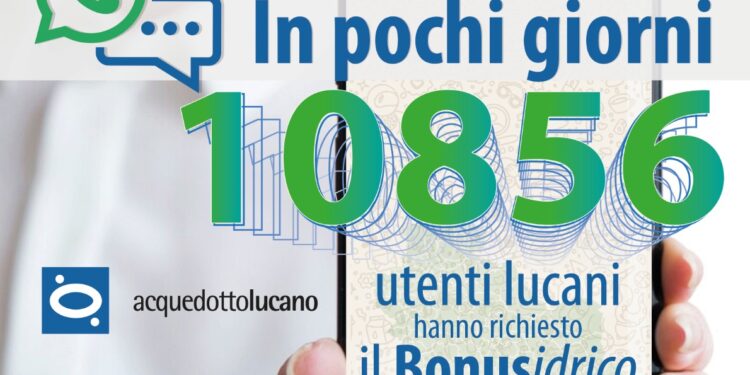 Bonus idrico in Basilicata: quasi undicimila domande nei primi sette giorni