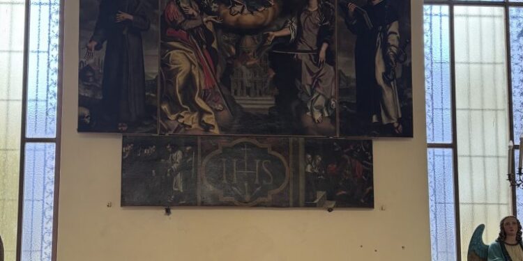 La tela della Madonna di Costantinopoli (restaurata) torna nella chiesa dei Cappuccini a Polla