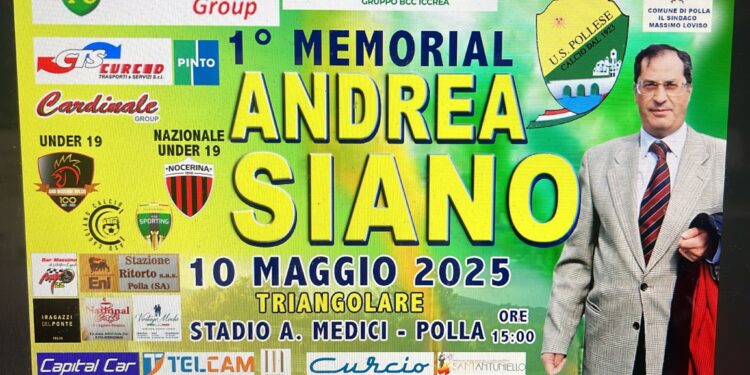 Sabato a Polla si terrà il memorial dedicato al presidente Andrea Siano