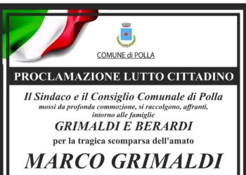 Lutto cittadino a Polla, domani, in occasione dei funerali di Marco Grimaldi, il 47enne deceduto dopo un incidente in moto