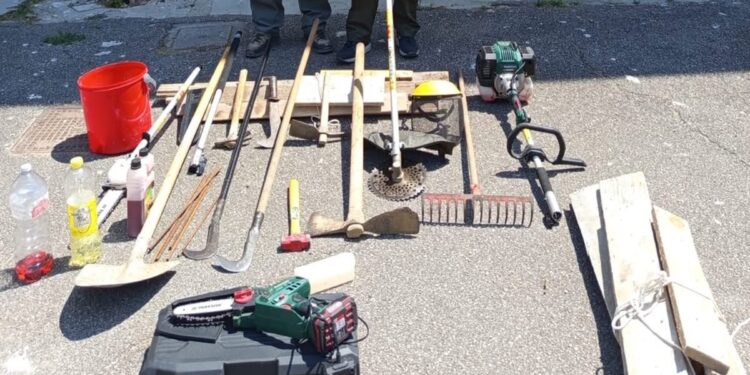 Eboli:  Carabinieri Forestali e Guardie Ambientali Accademia Kronos sequestrano in area di Riserva attrezzi da taglio e denunciano tre persone