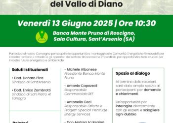 Sant’Arsenio: nasce la Comunità Energetica del Vallo di Diano