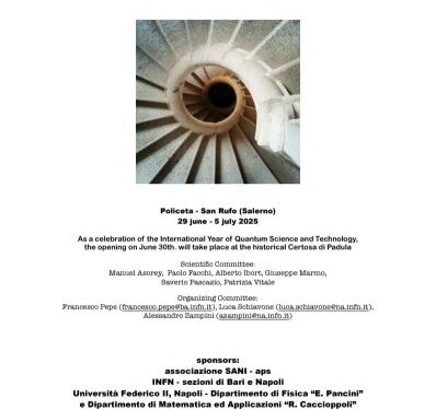 Il Vallo di Diano, ospita il Workshop Internazionale su Meccanica Quantistica e Geometria dell’Informazione