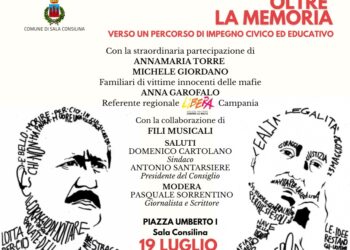 A Sala Consilina “Oltre la memoria” con i familiari delle vittime di mafia