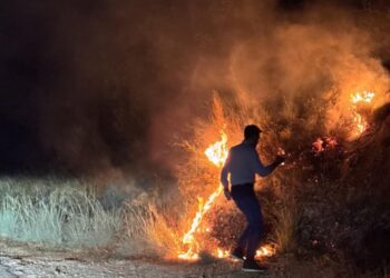Incendio tra Castelcivita e Ottati: fiamme domate anche dal consigliere regionale Andrea Volpe