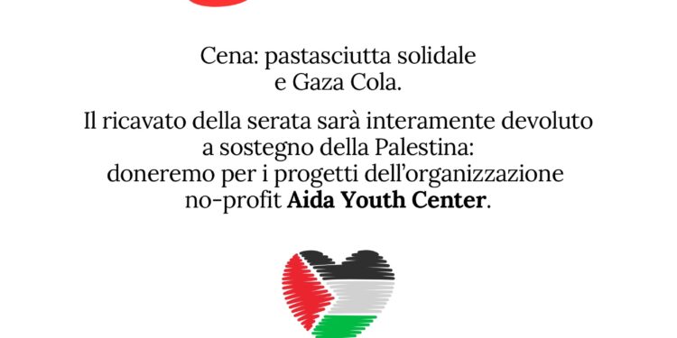 “Pastasciutta per Gaza”: l’evento solidale per la Palestina a Sala Consilina