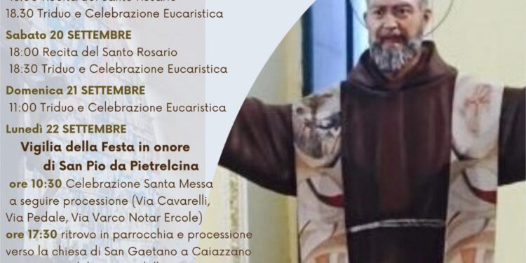 Sassano, il Santuario del Cuore Immacolato di Maria si prepara ai festeggiamenti di San Pio da Pietrelcina: esposte le reliquie del Santo