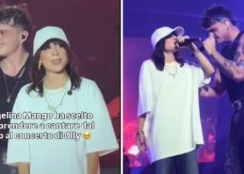 Finalmente Angelina Mango. La cantante lucana canta al concerto di Olly