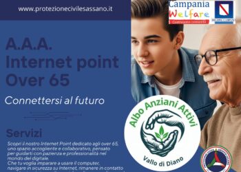  Monte San Giacomo, il digitale non ha età: la Protezione Civile Gruppo Lucano apre un Internet Point per gli over 65