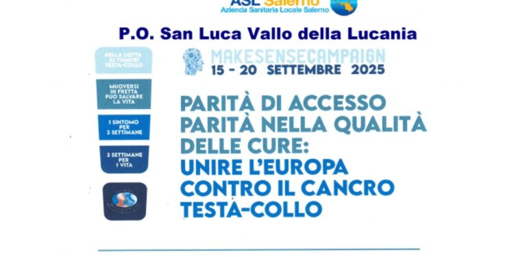Al “San Luca” di Vallo della Lucania, visite gratuite per la campagna di prevenzione contro i tumori testa-collo
