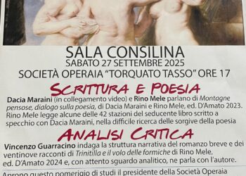 Rino Mele e Dacia Maraini protagonisti a Sala Consilina: alla “Torquato Tasso” un pomeriggio tra poesia e critica letteraria