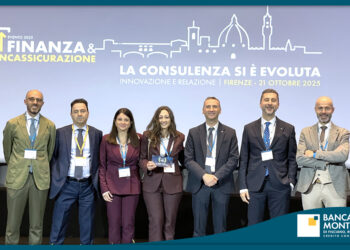 La Banca Monte Pruno premiata, a Firenze, durante l’evento di Finanza&Bancassicurazione di Cassa Centrale Banca