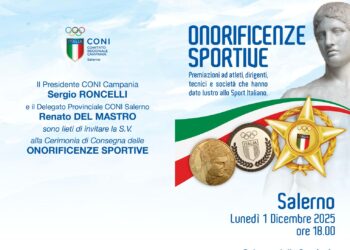 Salerno celebra lo sport: il CONI consegna le onorificenze sportive