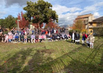  Festa dell’Albero, gli alunni di San Pietro al Tanagro piantano nuovi alberi con i Carabinieri Forestali del Nucleo di Teggiano