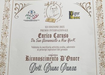 A Bruno Panza va il Premio Internazionale “Enrico Caruso”, un riconoscimento che unisce etica, arte e inclusione
